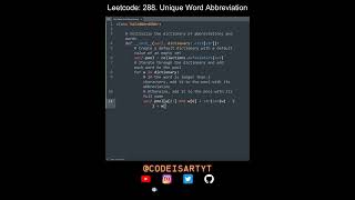 Leetcode 288. Unique Word Abbreviation in Python | Python Leetcode | Python Coding Tutorial | ASMR