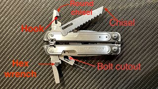 Leatherman Arc and Obsidian mods part 4: Hook, Hex wrench, Chisel and Round chisel