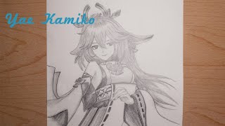 Genshin Impact drawing | how to draw Yae Miko step by step | game drawing