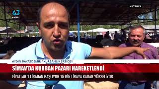 SİMAV’DA KURBAN PAZARI HAREKETLENDİ