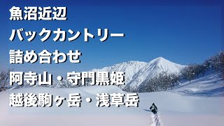 魚沼近辺　バックカントリー詰め合わせ　阿寺山・守門黒姫・越後駒ヶ岳・浅草岳　backcountry japow gopro8