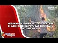 Kebakaran Lahan di Aceh Singkil, Petugas Damkar Kesulitan Padamkan Api