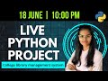 Live Python coding project  | Python live project for practice | Live coding data science | python