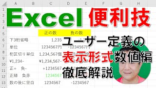 【Excel便利技】ユーザー定義の表示形式（数値編）徹底解説