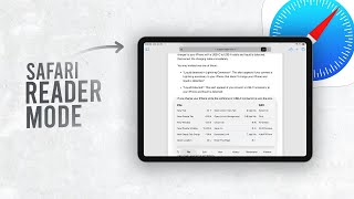 How to Use Safari Reader Mode on iPad (2024)