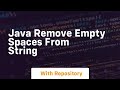 java remove empty spaces from string