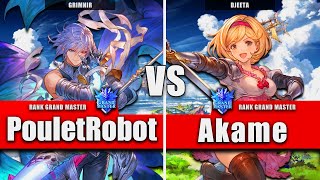 GBVSR ▰ PouletRobot (Grimnir) VS Akame (Djeeta) | High Level Gameplay