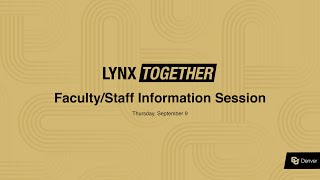 September Lynx Together Faculty Staff Session