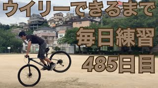 ウイリーできるまで毎日練習485日目【真っ直ぐスタンディング編】