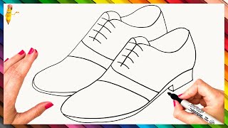 How To Draw Shoes Step By Step 👞 Shoes Drawing Easy