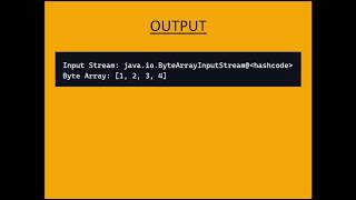 Java Programming : Input Stream & Byte Array Handling