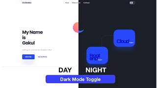 Light/Dark Mode Website using JavaScript | HTML | CSS | Toggle Light/Dark Mode | UI Element