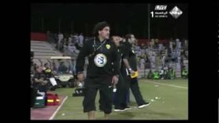 Skillful header trick by Diego Maradona, Al Wasl's Coach