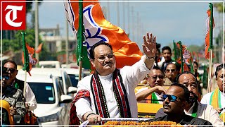 LIVE: BJP National President JP Nadda holds a roadshow in Jammu.