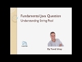 Java Interview Questions - String Pool - 1