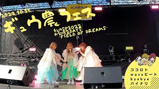 まなみのりさ ココロト・waveびーと・bye bye バイナリ 2022.10.15 ギュウ農フェス