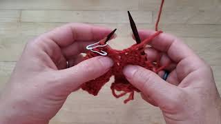 Tutoriel Tricot - Augmentations intercalaires en point envers (make one purl)