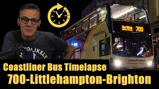 4K Timelapse of Littlehampton - Brighton No700 Stagecoach Bus Coastliner