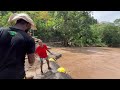 aftermath of hurricane beryl in flat bridge jamaica magnet fishing