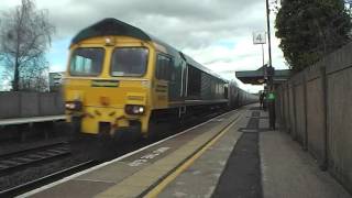 Freightliner 66602 passes through Tamworth - 6G65 - 18/02/2016