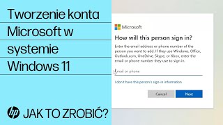 Tworzenie konta Microsoft w systemie Windows 11 | Serwis komputerów HP | HP Support