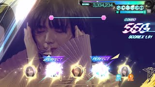 【ユニエア】偶然の答え　master All perfectフルコンボ　1stアニバーサリーライブ【AP】level21 Blue