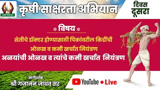 दिवस दुसरा | शेतीचे डॉक्टर होण्यासाठी पिकांवरील किडींची ओळख व कमी खर्चात नियंत्रण । गजानन जाधव सर