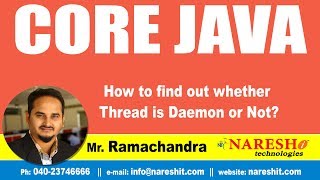 How to find out whether Thread is Daemon or Not? | Core Java Tutorial | by Mr.Ramachandra