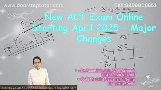 Changes in New ACT exam: Questions and Timings #actexam #newact #actonline