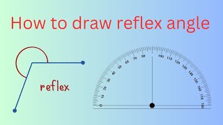 How to draw reflex angle by using protector ||