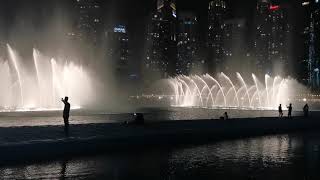 Burj Khalifa water dance with covid-19