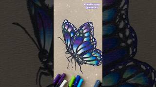 [木顏色彩鉛畫蝴蝶]How to draw a butterfly with colored pencils#木顏色 #色鉛筆 #artist #colourpencil #鉛筆画  @w.onart