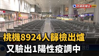 桃機8924人篩檢出爐 又驗出1陽性疫調中－民視台語新聞