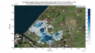 Delft3D-FM simulation: inundation of South Holland