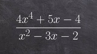 Dividing two polynomials using long division algorithm