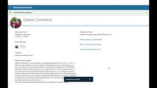 How to Schedule an Express Counseling Appointment