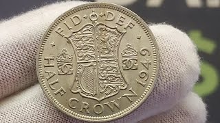 UK 1949 HALF CROWN Coin VALUE - KING GEORGE VI