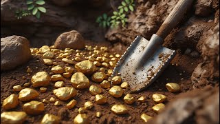 Gold Rush! Finding for treasure worth million dollar from Gold Nuggets at Mountain