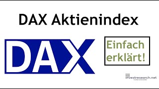 DAX Aktienindex -  Erklärung und Definition Werte DAX 30