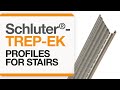 How to install tile edge trim on stairs: Schluter®-TREP-EK