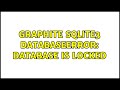 Graphite SQLite3 DatabaseError: database is locked