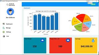 Link real Graph and Pie Chart to Python Tkinter Dashboard | Modern Feel GUI Using Python Tkinter