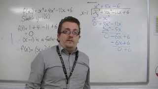 AQA Core 1 5.09 Cubic Equation - Factor Theorem - Polynomial Division - Sketch