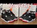 Air Jordan 4 Bred Reimagined Real Vs Fake review.