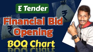 E Tender Financial Bid Opening Process | E Tender In West Bengal | BOQ Chart