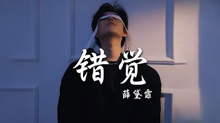 薛黛霏 - 错觉（网剧《世界上另一个你》片尾曲）【動態歌詞 Pinyin Lyrics】『心甘情愿，不管是晴天雨天，渐行渐远，黄昏向深处蔓延』