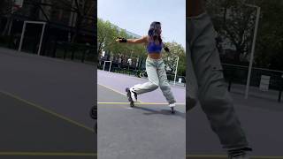 skating rider girl ! skating shoes rider 👀😱 #skating #viral #subscribe #reaction #girl #skills