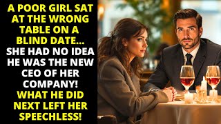 POOR GIRL SITS AT THE WRONG TABLE ON A BLIND DATE AND FINDS OUT HE'S THE NEW CEO OF HER COMPANY!