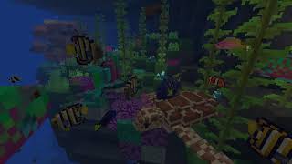 🐬 🐠 Minecraft Coral Reef and Conduit Ambience with Underwater Music 🐠 🐬