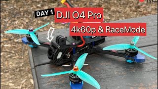 DJI O4 Pro 4k60p Ultra-wide \u0026 Race mode test | #djio4